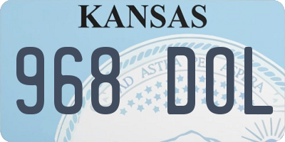 KS license plate 968DOL