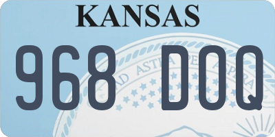 KS license plate 968DOQ