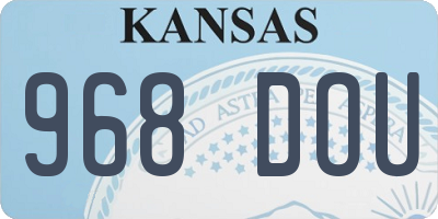 KS license plate 968DOU