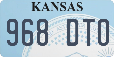 KS license plate 968DTO