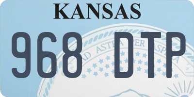 KS license plate 968DTP