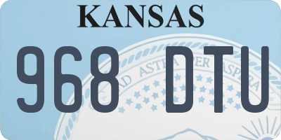 KS license plate 968DTU
