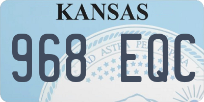 KS license plate 968EQC