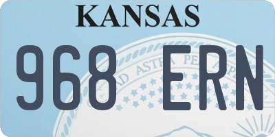 KS license plate 968ERN