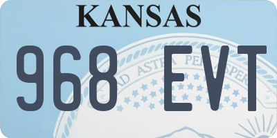 KS license plate 968EVT