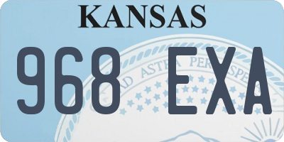 KS license plate 968EXA