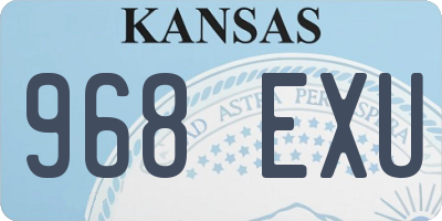 KS license plate 968EXU