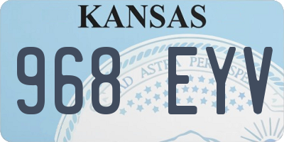 KS license plate 968EYV
