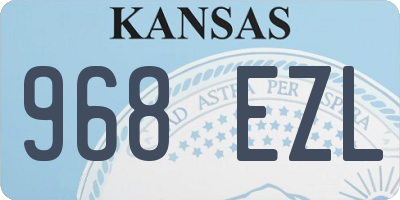 KS license plate 968EZL