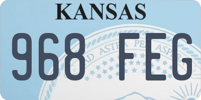 KS license plate 968FEG
