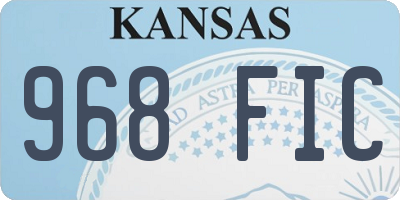 KS license plate 968FIC