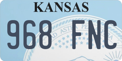 KS license plate 968FNC