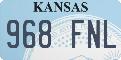 KS license plate 968FNL