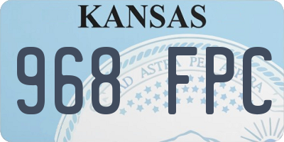 KS license plate 968FPC