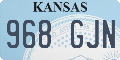 KS license plate 968GJN