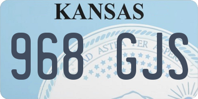 KS license plate 968GJS