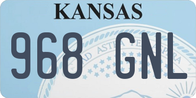 KS license plate 968GNL
