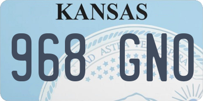 KS license plate 968GNO