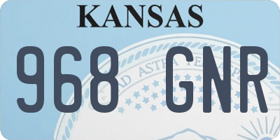 KS license plate 968GNR