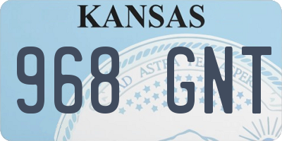 KS license plate 968GNT