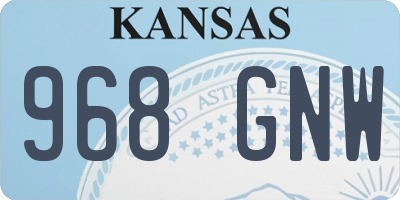 KS license plate 968GNW