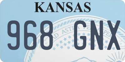 KS license plate 968GNX