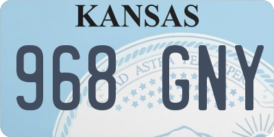 KS license plate 968GNY
