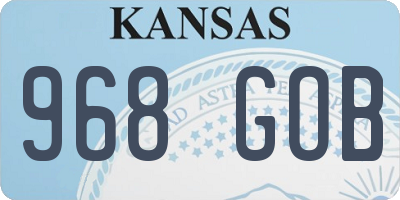 KS license plate 968GOB