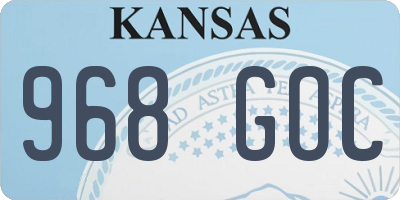 KS license plate 968GOC