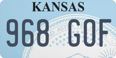 KS license plate 968GOF