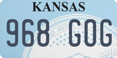 KS license plate 968GOG
