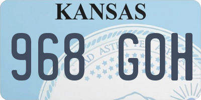 KS license plate 968GOH