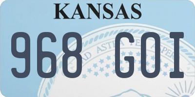 KS license plate 968GOI