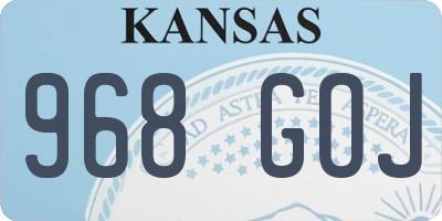 KS license plate 968GOJ
