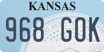 KS license plate 968GOK