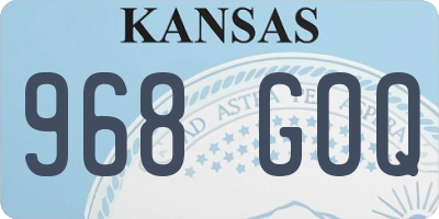 KS license plate 968GOQ