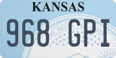 KS license plate 968GPI