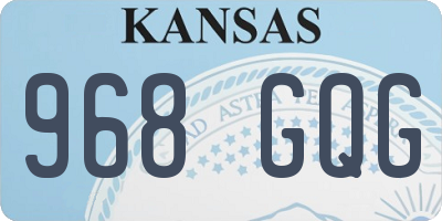 KS license plate 968GQG