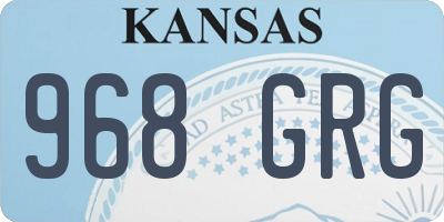 KS license plate 968GRG