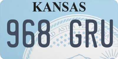 KS license plate 968GRU