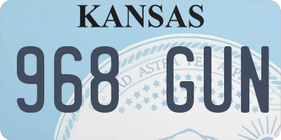 KS license plate 968GUN