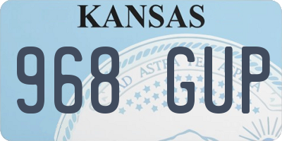 KS license plate 968GUP