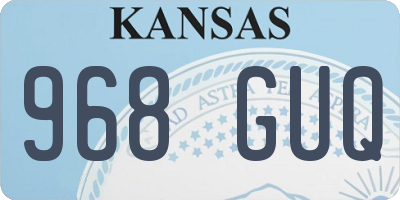 KS license plate 968GUQ