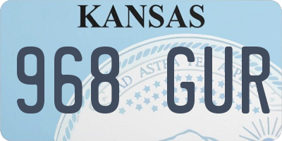 KS license plate 968GUR