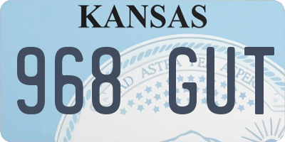 KS license plate 968GUT