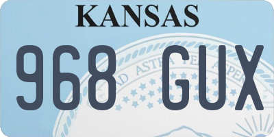 KS license plate 968GUX