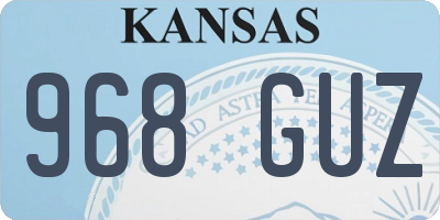 KS license plate 968GUZ