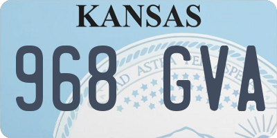 KS license plate 968GVA