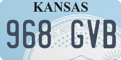 KS license plate 968GVB