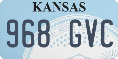 KS license plate 968GVC